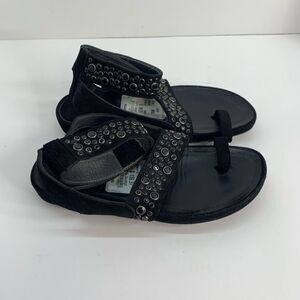 Stuart Weitzman Glosolstice Crystal-Embellished Suede‎ Ankle-Wrap Sandal, Black